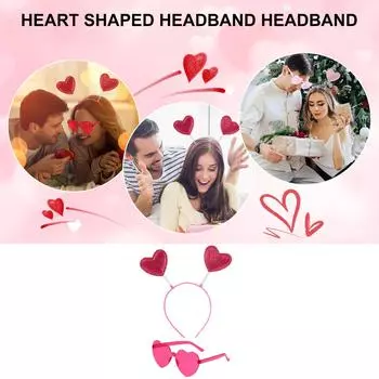 День святого Валентина Сердце Головные уборы Повязки на голову и солнцезащитные очки в форме сердца для реквизита для вечеринки One Size