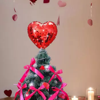 День святого Валентина Сердце Верхушка для дерева Дисплей Креативный Декор Верхушки Дерева Украшение для Праздников Помолвка красный