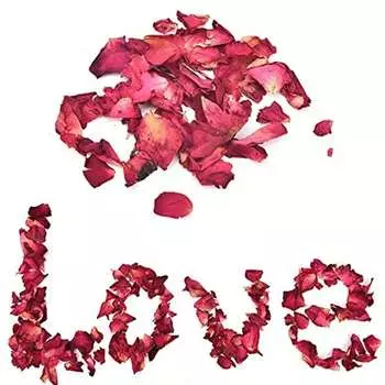 День святого Валентина, сушеные настоящие лепестки роз, лепестки цветов для декора свадебной вечеринки, лепестки роз для романтической ночи, предложение руки и сердца, девичник, 50 г красный