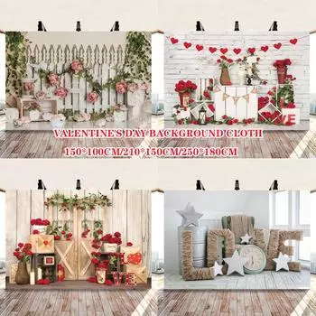 День святого Валентина Свадьба Любовь Цветы Фотография Фон Ткань Фоны Реквизит Декор A-150x100cm