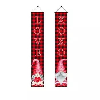 День святого Валентина Украшение занавесок Подвесная картина на дверь Подвесной флаг Украшение One Size