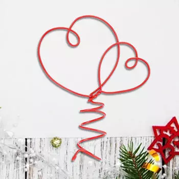 День Святого Валентина Верхушка для дерева Металл Романтический Идеальный подарок Привлекательные переплетенные сердца Декоративные для