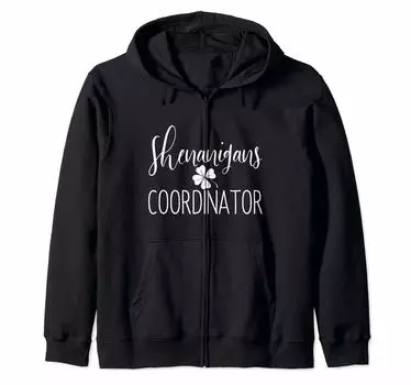 День учителя Подарок Zip Parka St. Патрика чёрный