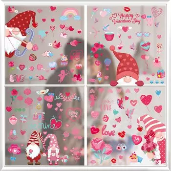 День украшения Наклейка на стену Наклейка статического электричества Белый день Наклейка на окно Украшение Стильная съемная Не оставляет пятен Наклейка на стену Стеклянная комната Сделай сам День