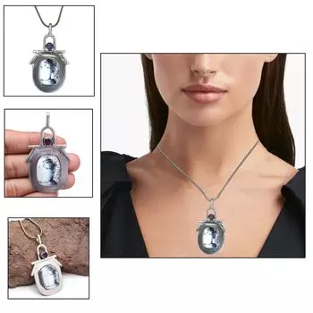 Dendrite Necklace Garnet Gifted Jewelry Opal, 18 Gemstone Opal