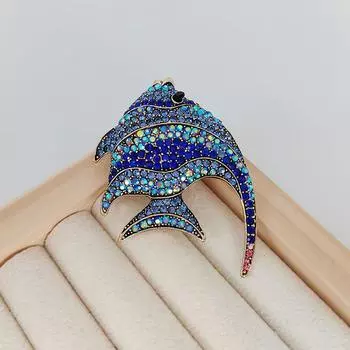 Денежная креативная тропическая рыбка брошь милая булавка в виде животного с бриллиантами мультяшный стиль персонализированный корсаж