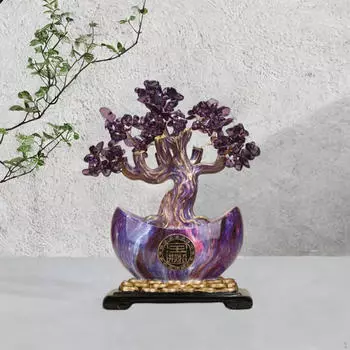 Денежная статуэтка, скульптура, центральный элемент, художественное ремесло, орнамент, статуэтка для прихожей, книжной полки, новоселья фиолетовый