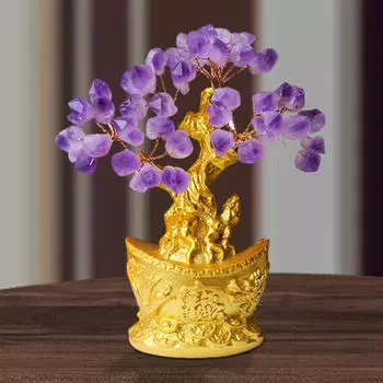 Денежное дерево фен-шуй украшение стола 18x7 см для офиса дома многоцелевое