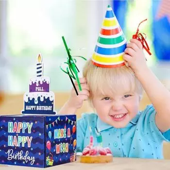 Денежный подарок на день рождения, копилка для денег, красочный буквенный принт, сюрприз, подарочные коробки для денег, подарок на день рождения для взрослых и детей синий