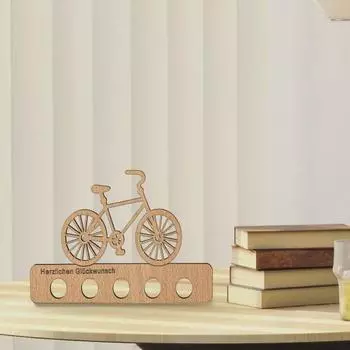 Денежный подарок, украшение с 5 отверстиями, дизайн, креативный велосипед, форма самолета, деревянное ремесленное украшение на день рождения A