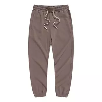 Dengjue Men s Heavyweight Polar Fleece Sweatpants - 2025 Autumn/Winter Edition, Unisex Loose Fit with Velvet Lining, Long Pants XL темно-коричневого