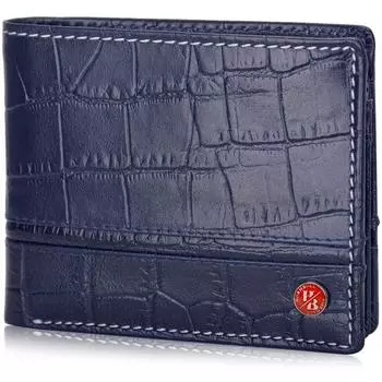 Denial Navy Printed RFID Blocking кожаный кошелек для мужчин