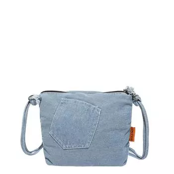Denim Crossbody Mobile Phone Bag Mini Bag Women s Shoulder Bag светло-синий