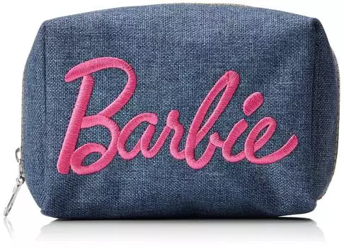 Denim Embroidery Logo 2 Room Mini Pouch Pink [Barbie] & RCBB-111b (RCBB-114)