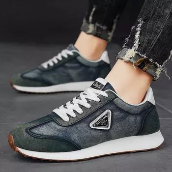 Denim Forrest Gump shoes men s summer 2024 new sports shoes student casual men s shoes breathable trendy shoes increase height 39