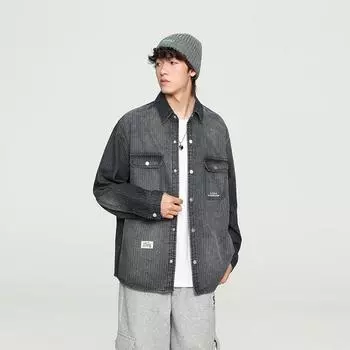 Джинсовая рубашка мужская водонепроницаемая свободная трендовая универсальная повседневная наружная тонкая куртка для пар M синий