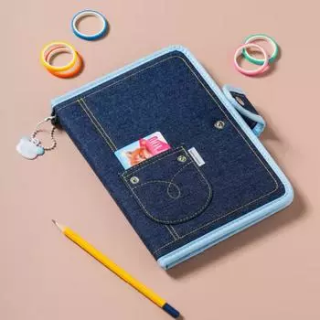 Denim simple book cover un-lined notebook 50 sheets