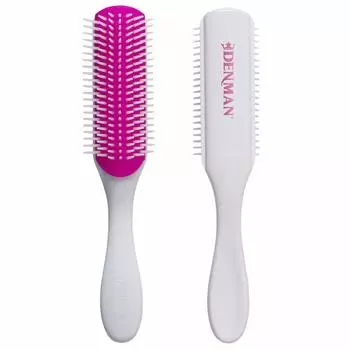 Denman Curly Hair Brush D3 7-рядная щетка для укладки, для придания формы и фиксации локонов для женщин и мужчин (вишня в цвету) Распутывание, Разделение, -