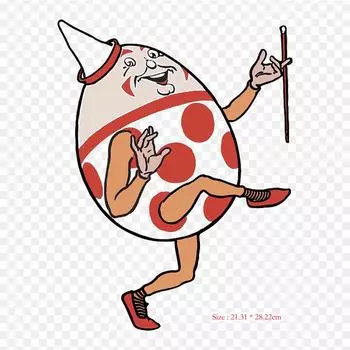 Denslow s Humpty Dumpty Iron on Heat Transfer Printing, виниловые нашивки, наклейки для одежды, аппликации «сделай сам», моющиеся нашивки