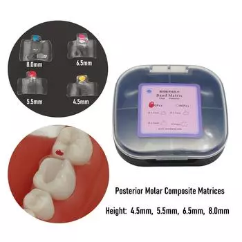 Dental Clear Matrix Bands Transparent Matrices Posterior Molar Composite Class Restorative Fits Bioclear 1 pack 4.5mm