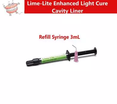 Dental Lime-Lite Enhanced Light Cure Cavity Liner - Refill Syringe 3 мл Pulpdent