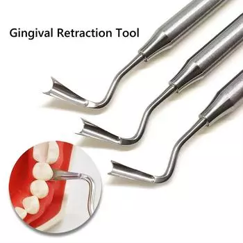 Дентальный имплантат из нержавеющей стали Ретрактор десны Ретракция десны Сепаратор десны Изоляция Хирургический инструмент с двумя концами 1 piece Large