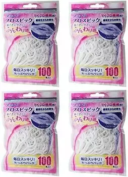 Dental Pro Fresh Floss Picks 100 pieces [Bulk purchase] [x4 pieces]