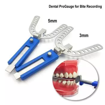 Dental ProGauge для регистрации прикуса 3 мм/5 мм оральный центральный набор слепочных ложек окклюзионная запись артикулятор ремонт зубных протезов 1 pc fork 3mm