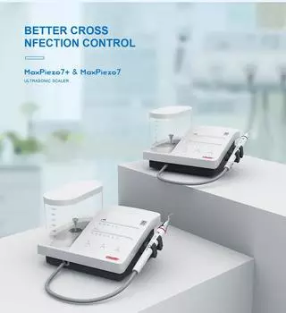Dental Refine MaxPiezo7+ Стоматологический ультраскалер с насадками, сенсорный экран, стоматологический скалер, ультразвуковой светодиодный наконечник 220V-EU PLUG белый