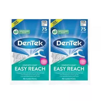 Dentech Complete Clean Easy Rich Floss Pick Advanced фторированный ополаскиватель для полости рта со вкусом взрывной волны, 75 шт.