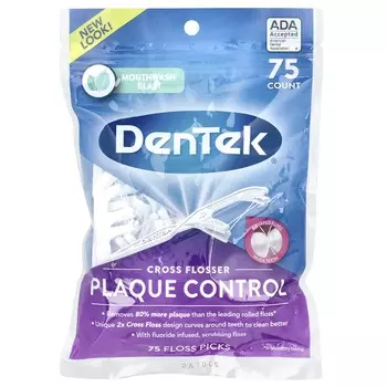 DenTek, Cross Flosser Plaque Care, ополаскиватель для полости рта Blast, 75 шт.