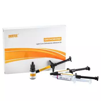 Dentex Стоматологические металлические и керамические брекеты Светоотверждаемый набор ортодонтических клеев, прозрачный