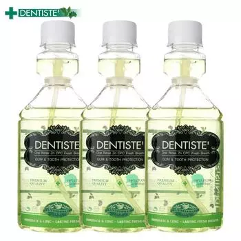 DENTISTE RINSE ZN CPC FRESH BREATH 200 мл x 3 шт - тайский 200 ml x 3 pcs зелёный