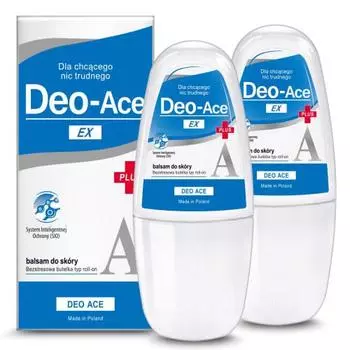 Deo-ace ex plus 40ml x 2 piece set roll-on unscented