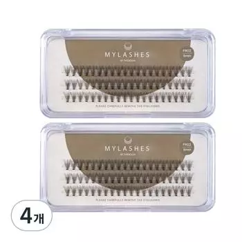Deobun partial eyelashes FR-02 9mm, 18g, 4 pcs.