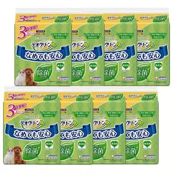 Deoclean Pet влажные салфетки сменный блок дезинфицирующее средство 1440 листов листы x 3 шт x 8 для уборки мочи и грязи товары для домашних животных Unicharm [корпус продан] безалкогольный (60