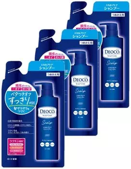 Deoko Scalp Care Shampoo 370 мл Сменный блок, обновляющая версия [x3 шт.]