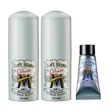 Deonatulle мужской мягкий камень с формулой без ментола для мужских подмышек direct nuri антиперспирант-карандаш x 2 20 г x 2 + бонус включен