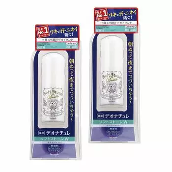 Deonature Soft Stone W Underarm Straight Antiperspirant Stick, один предмет 20 г [квази-лекарство] (х 2)