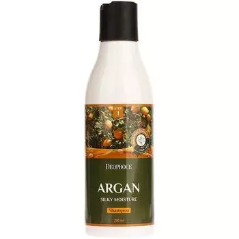 DEOPROCE ARGAN SILKY MOISTURE SHAMPOO Увлажняющий шампунь для волос с маслом арганы 200мл