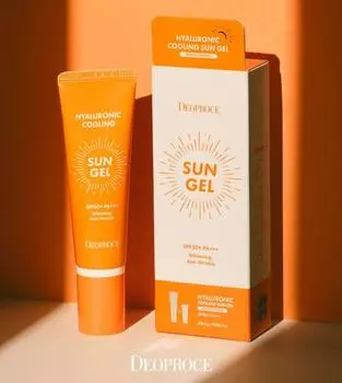 Deoproce Гиалуроновый охлаждающий гель SPF50+ PA+++ 50 г оранжевый