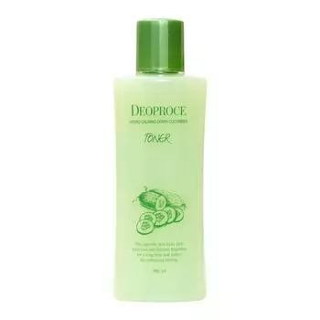 DEOPROCE HYDRO CALMING DOWN CUCUMBER TONER / Увлажняющий успокаивающий тонер для лица Корея с экстрактом огурца, 380 мл,