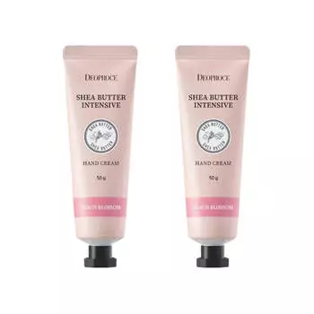 Deoproce Интенсивный крем для рук с маслом ши «Цветок персика» 50г*2шт/4шт/8шт 2Pcs