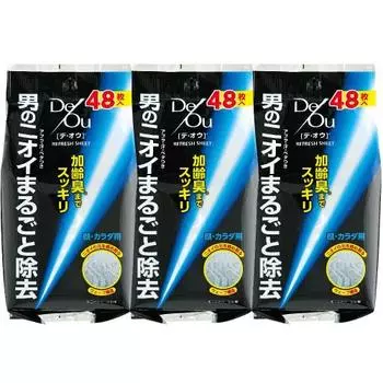 Deou Sweat запах, липкость, запах старения, супер тщательное впитывание и удаление освежающих листов 48 листов x 3 шт.