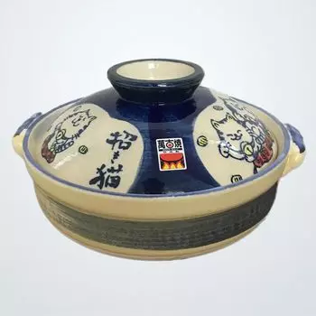 Фаянсовая посуда Lucky Cat 9 Banko, произведенная в [магазине Huahua] Нет. горшок, посуда, горшок, Япония, синий, 3200мл, 24-814 синий