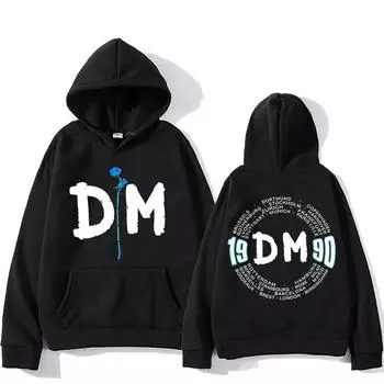 Depeche Mode Hoodie для осени/зимы хип-хоп удобная толстовка с длинным рукавом готическая мягкая одежда Sudaderas ретро-пуловеры XS чёрный