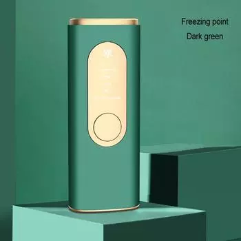 Депилятор точки замерзания Перманентный салон красоты Импульсный сапфировый домашний бикини Депилятор для всего тела Подмышки IPL Охлаждающая лазерная эпиляция темно-зеленого