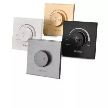 DepoGuye Настенный светодиодный диммер-переключатель вкл/выкл, регулировка яркости 15-300 Вт, поворотный диммерный переключатель переменного тока 220 В-250 В, для светодиодных ламп с регулируемой яркостью белый