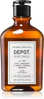 Депозит №. 102 Шампунь против перхоти и контроля кожного сала Обновляющий шампунь, балансирующий жирную кожу головы TU прозрачный