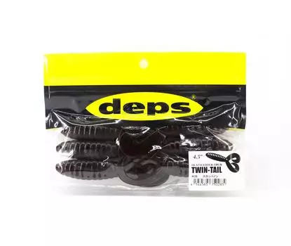 Deps Soft Lure Death Adder Grab Twin Tail 4.5 Inch 6 per pack 28 (0285)